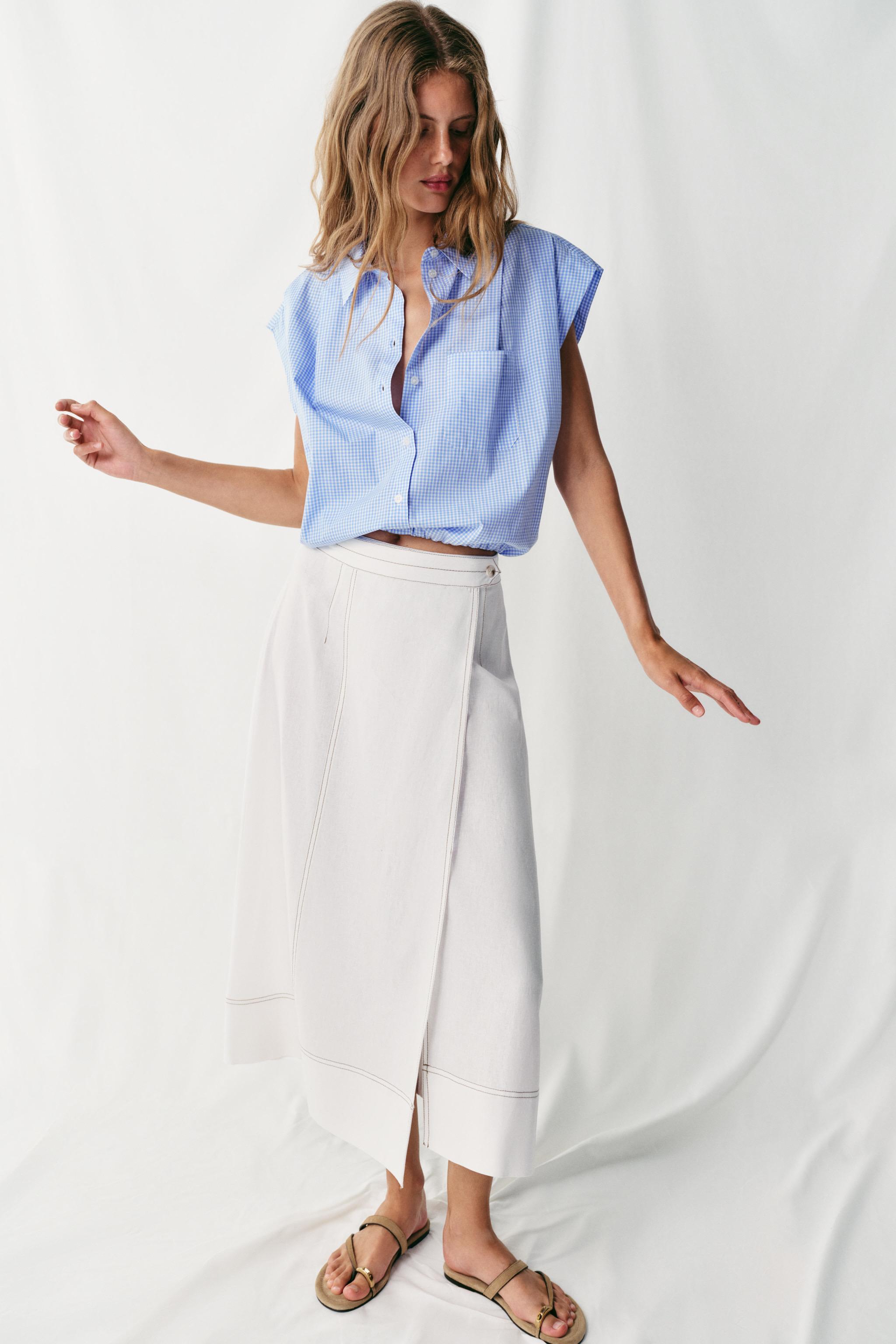 CROPPED GINGHAM SHIRT